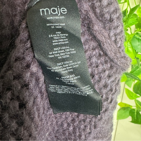 Maje Meilleur Mohair Blend Striped Intarsia-Knit Sweater size 1 (S, Small) - Picture 11 of 13